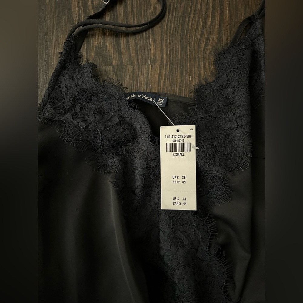 NWT black lace Abercrombie bodysuit tank top